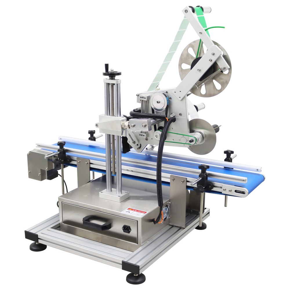 Automatic Flat Labeling Machine Desktop Conveyor Table Plane Label Machine 110V