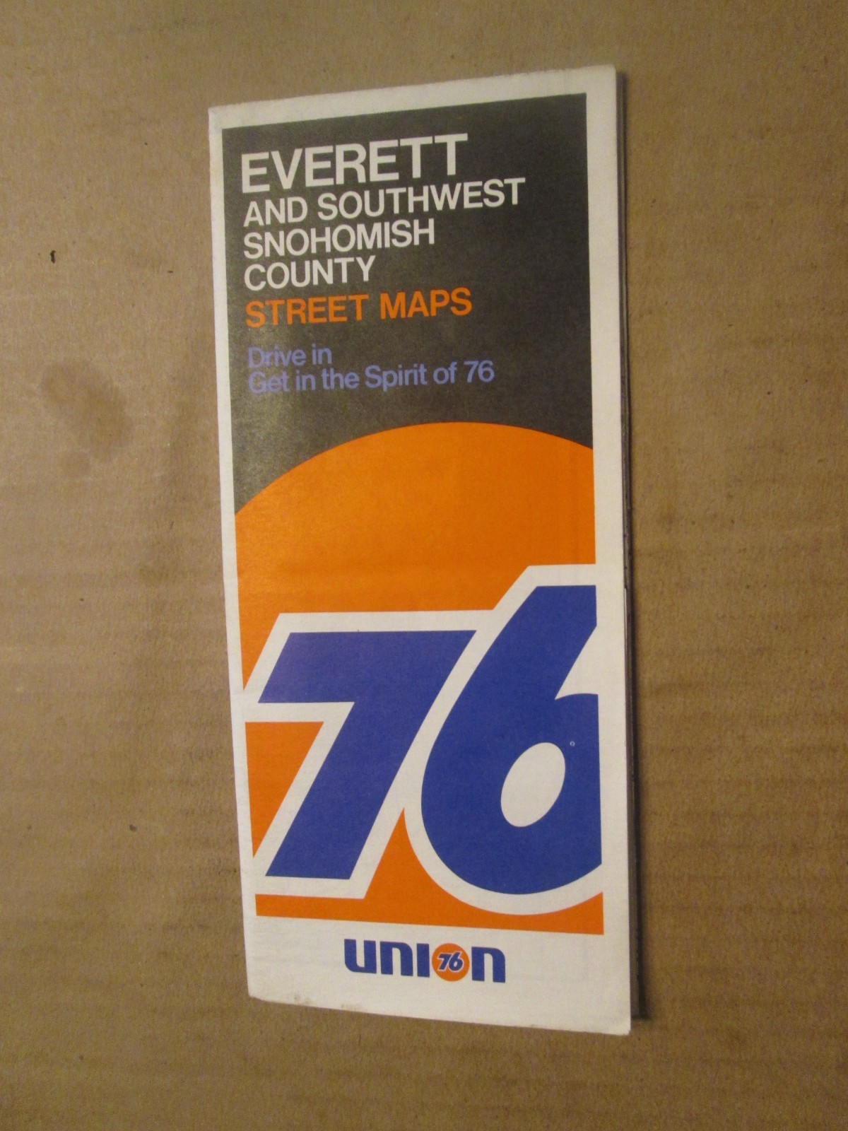 Union 76 Road Map of Everett and Southwest Snohomish County 1970
