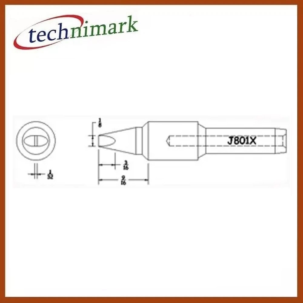 Hexacon J801X Soldering Tip 1/8 Semi Chisel