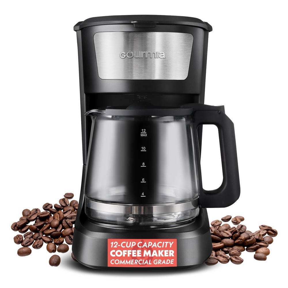 Gourmia 12 Cup One Touch Coffee Maker with Pause & Serve, Keep Warm