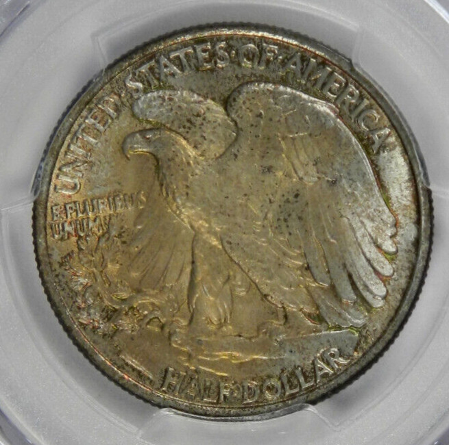 1938 WALKING LIBERTY HALF DOLLAR ~ SATINY AND NICELY TONED ~ SHARP PCGS MS66!
