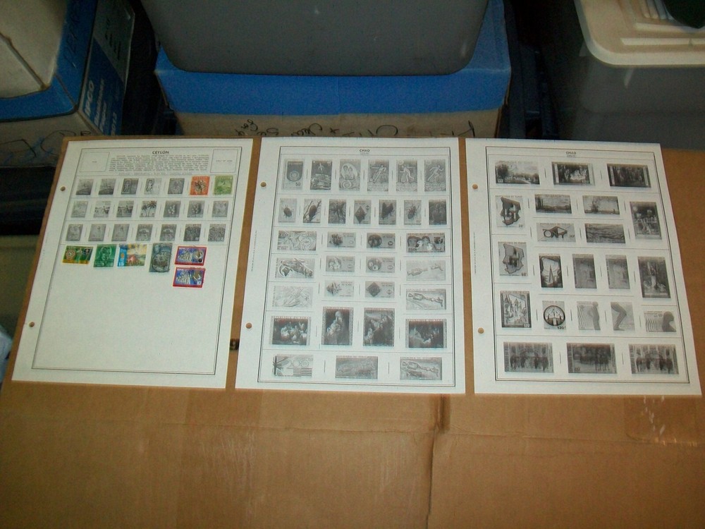 1974 - 1978 Ceylon & Chad Stamp Sheets Lot 32