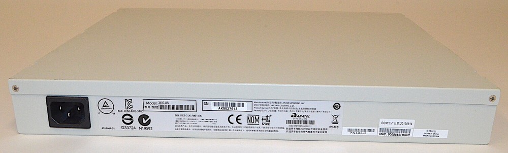 Aruba Networks 3400 Wireless Mobility Controller *Used* 3400-US