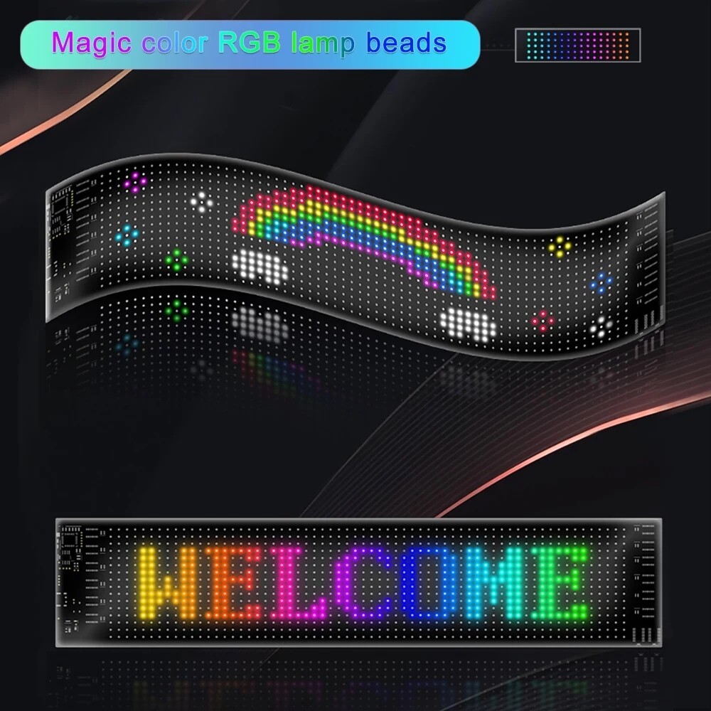 DIY Programmable Car LED Sign LED Matrix Pixel Panel Flexible LED Display