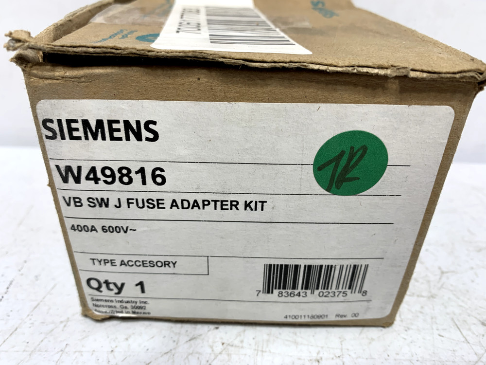 Siemens W49816 Fuse Adapter Kit 400A 600V