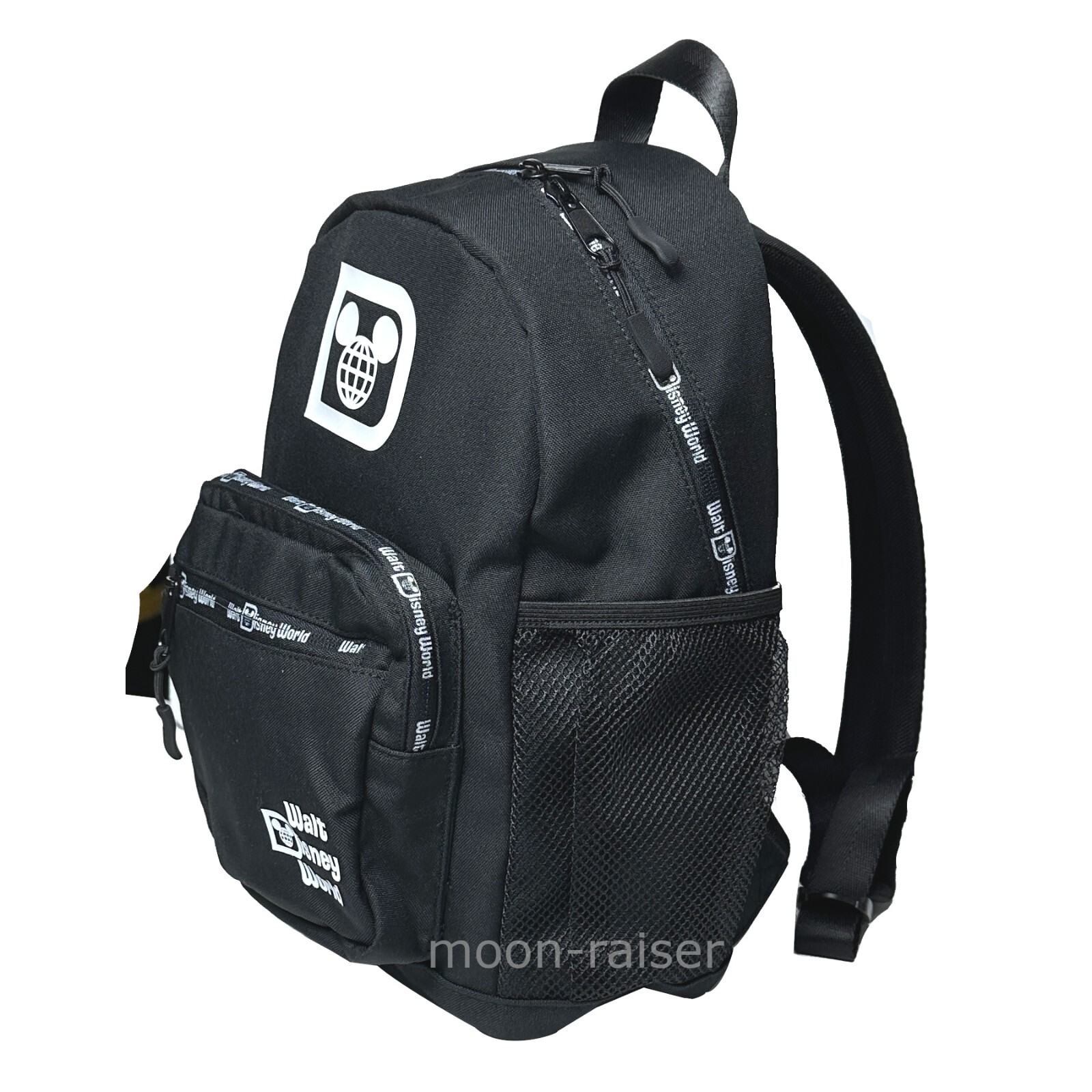 Disney Parks Walt Disney World Logo Backpack Medium 13" Black Shoulder Bag