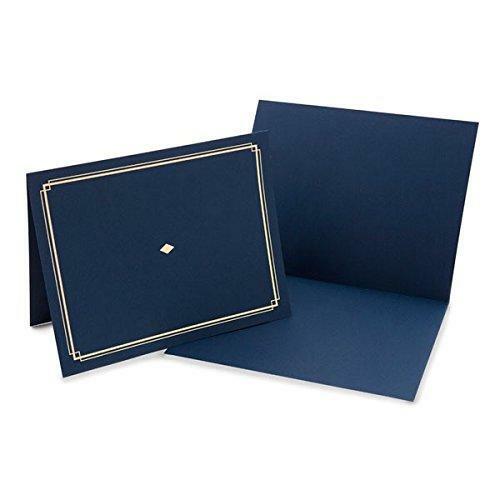 Blue Award Certificate Holder with Gold Foil