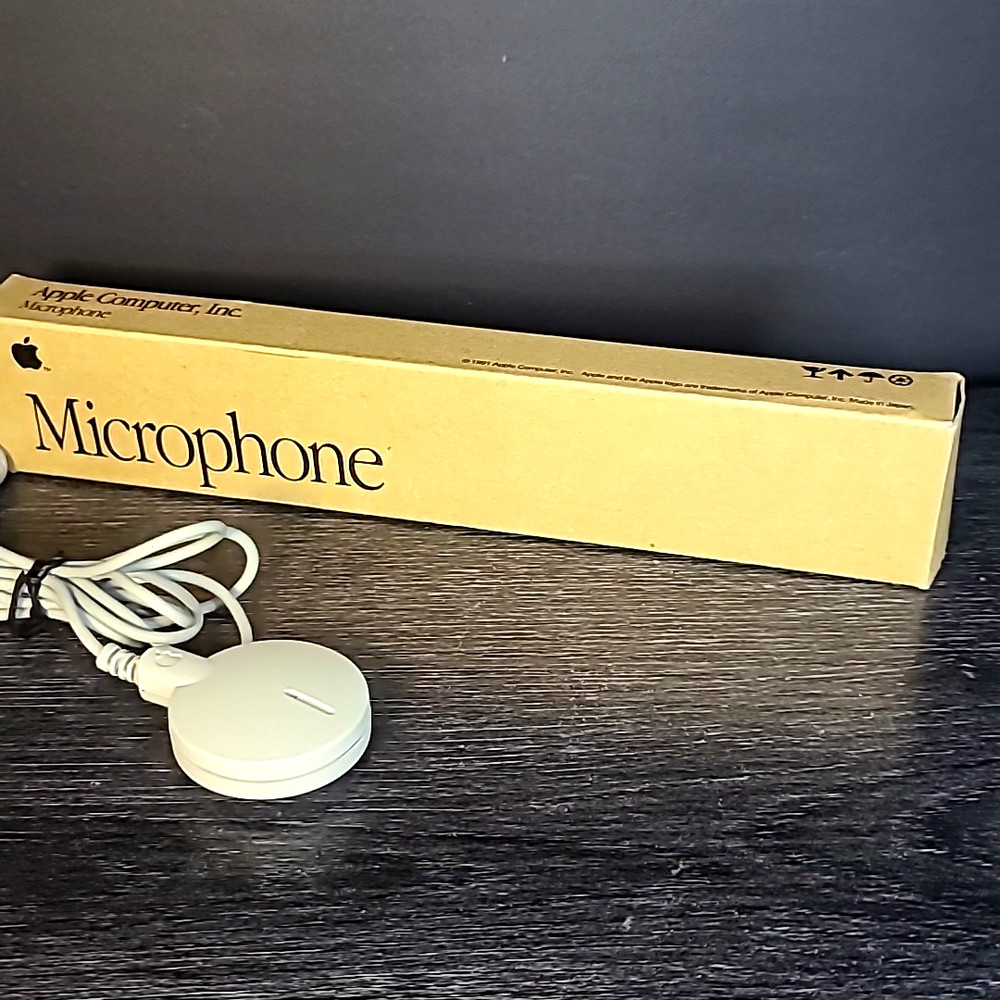 Apple Macintosh Microphone 699-5103-A Mac Accessory 1991 - Tested/Working 🟢