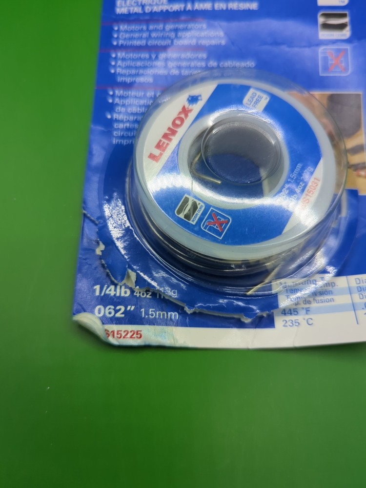 Lenox Electrical Rosin Core Solder .062 WS15031