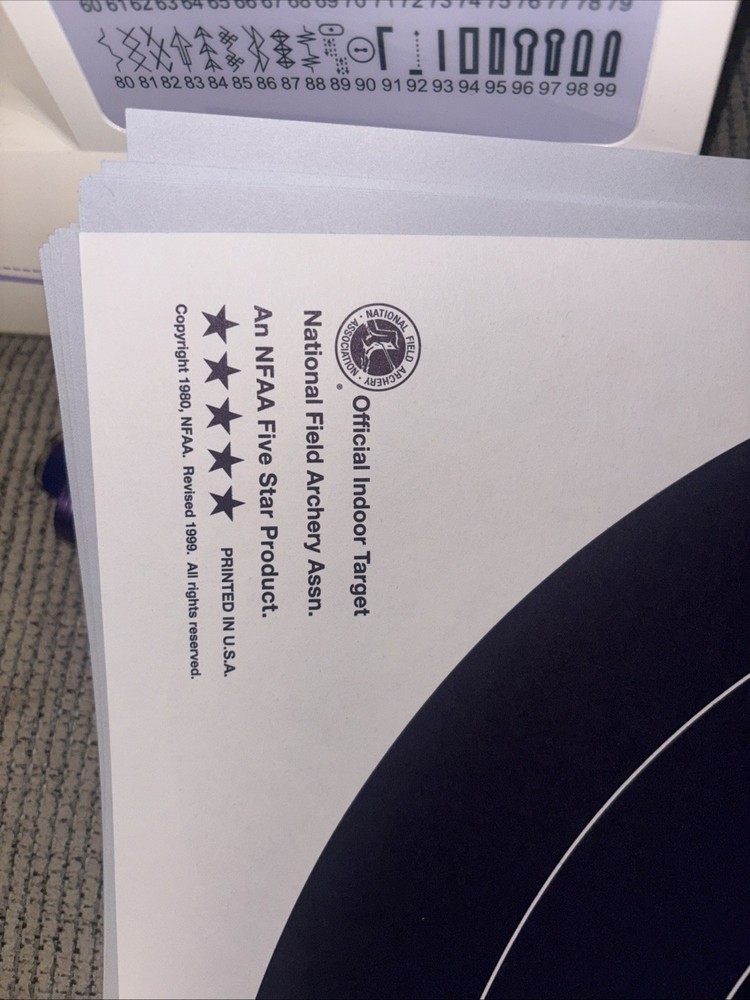 Maple Leaf Miniature NFAA Five Spot 40cm Target Face 50 Count