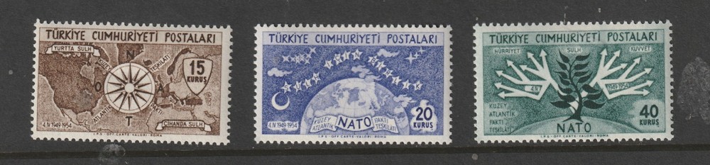 Turkey Scott# 1127-1129   MVLH Issues