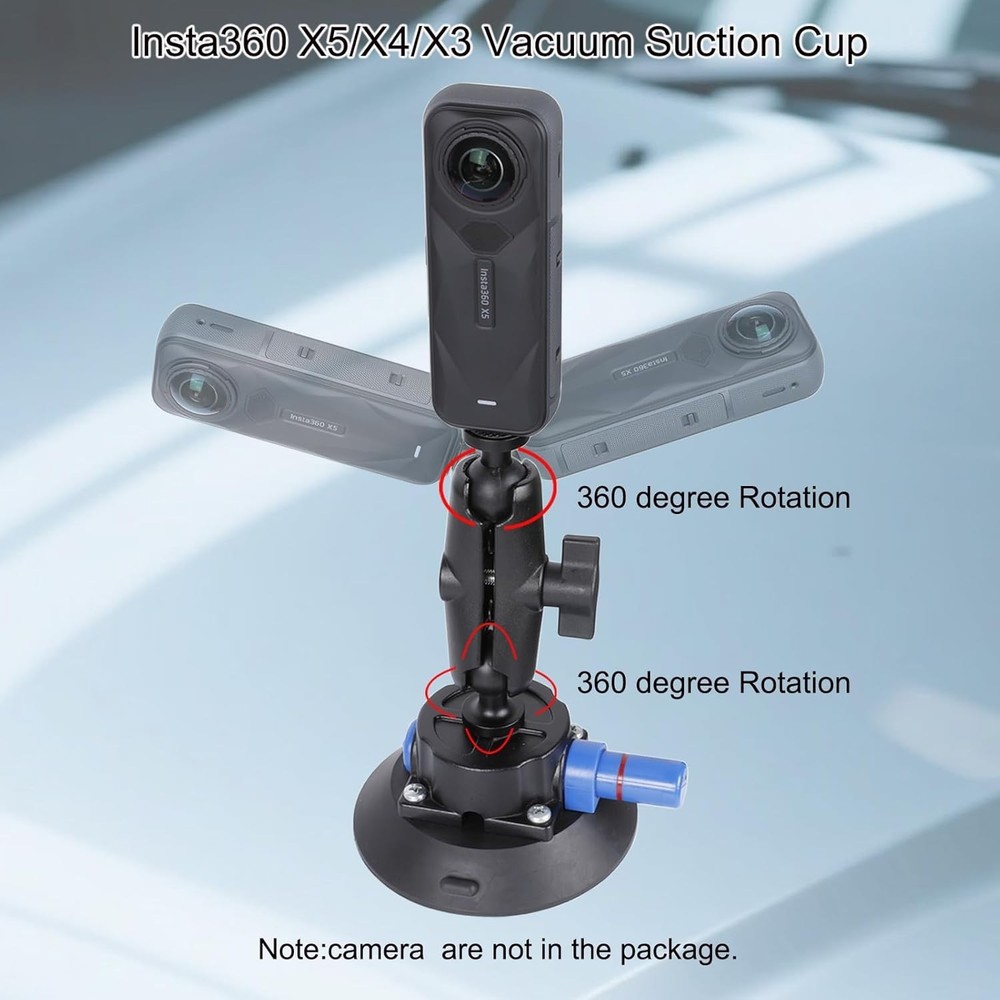 Camera Air Pump Vacuum Suction Cup Handlebar Mount Kit Compatible with Insta3...