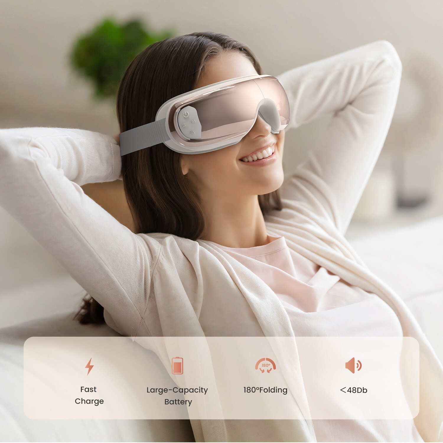 RENPHO Eye Massager with Heat & Cooling, Eyeris 3 Voice Control Gift Friend Mom