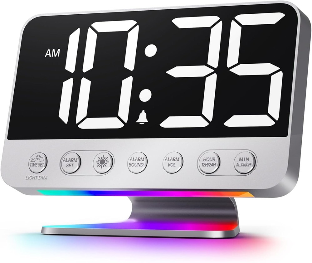 Sharp Electric Digital Dual Alarm Clock Battery Backup LED Large Display Snooze