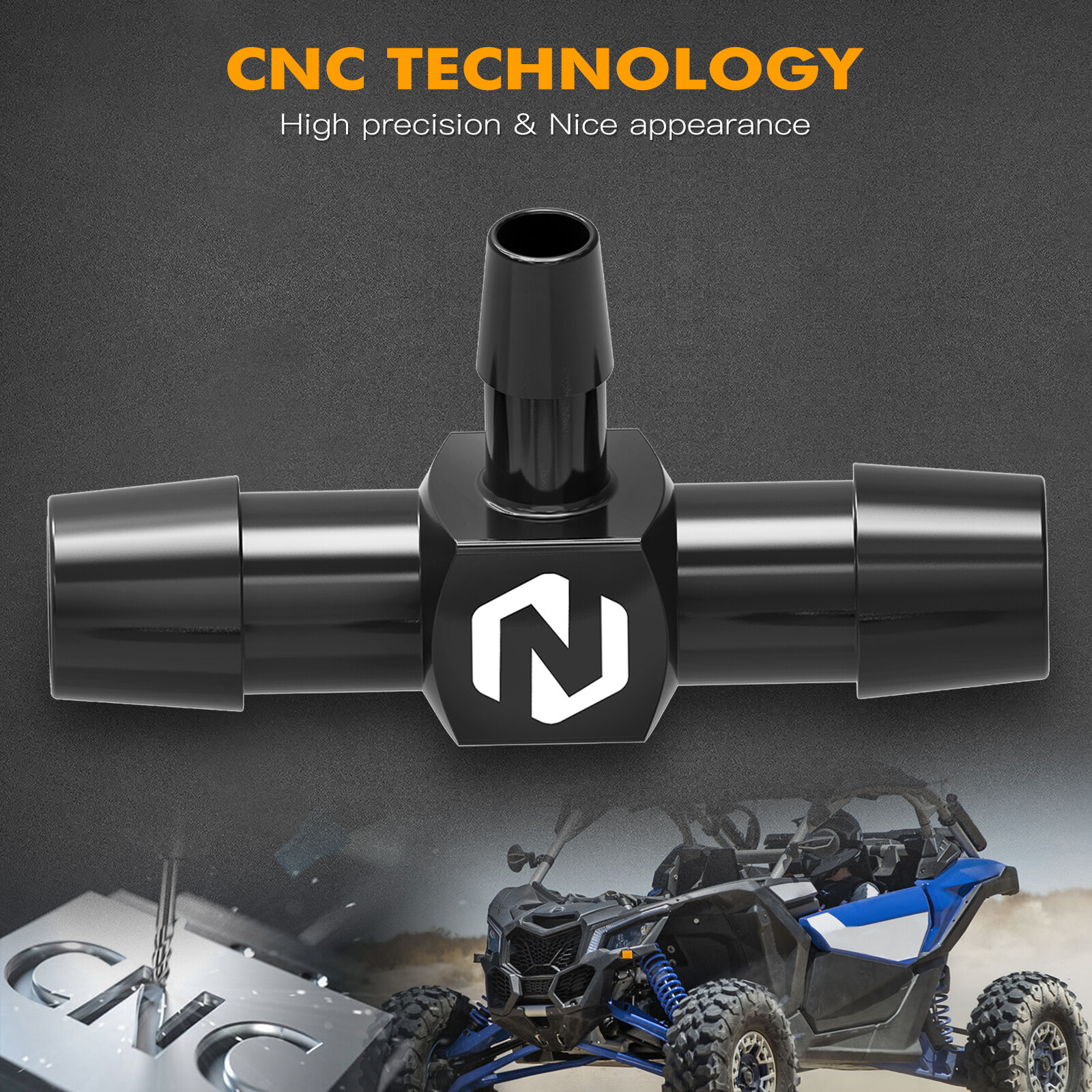 For Can-Am Maverick X3 Turbo Coolant Hose T Fitting Pipe Connector Max 2017-2023