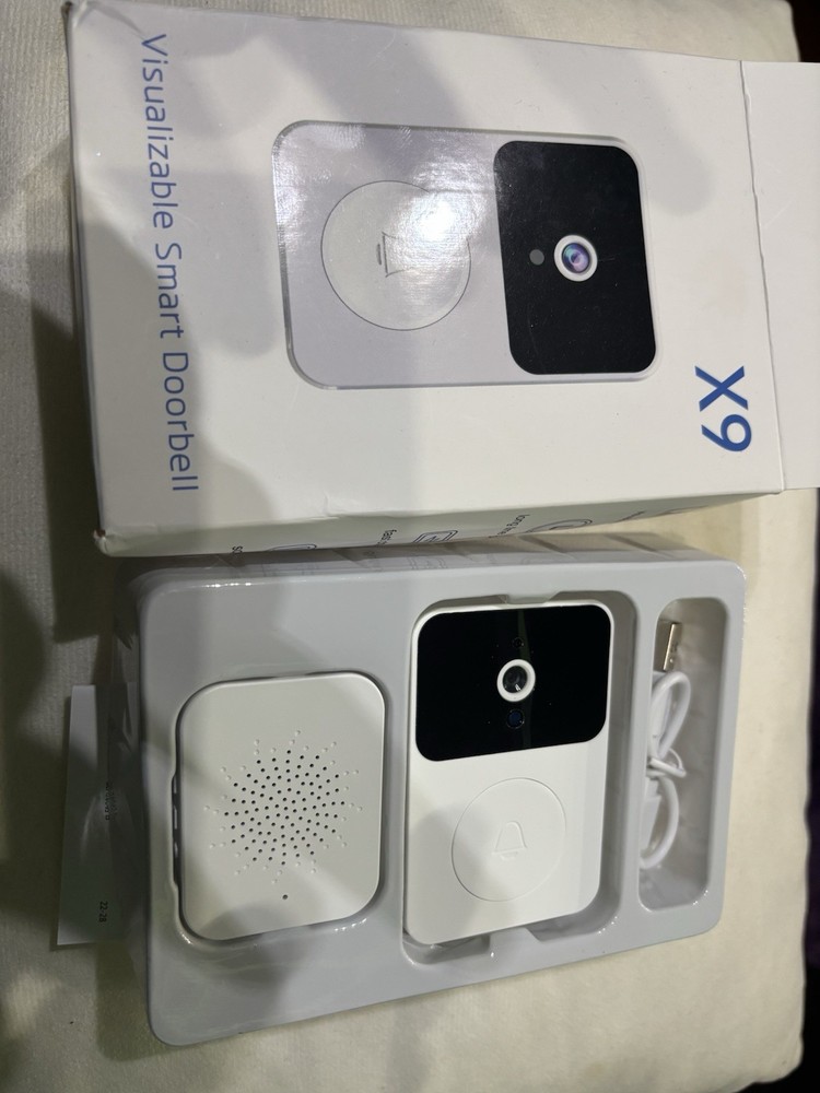 Wireless Doorbell, Self-Powered Doorbell No Battery Required Push Button White