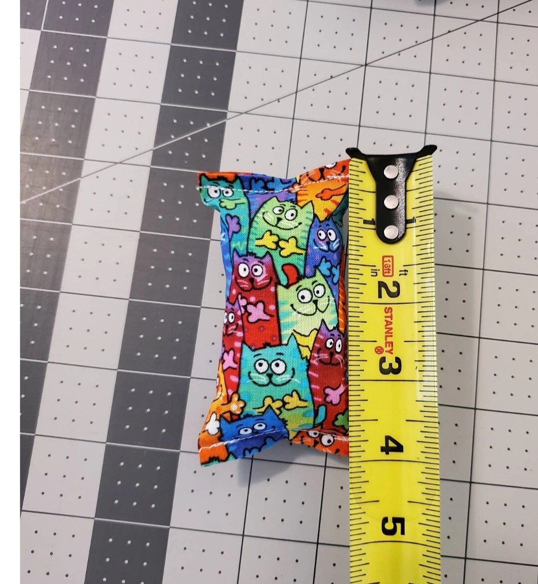 Mini Handmade Cat/Kitten Catnip Toy, Organic Catnip, Cat Gift, Value Bag Of 10