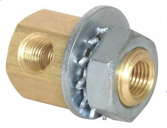 T  SOLID BRASS FITTING BULKHEAD 3 WAYS 1/4" # 74437 PROPANE GAS FORKLIFT