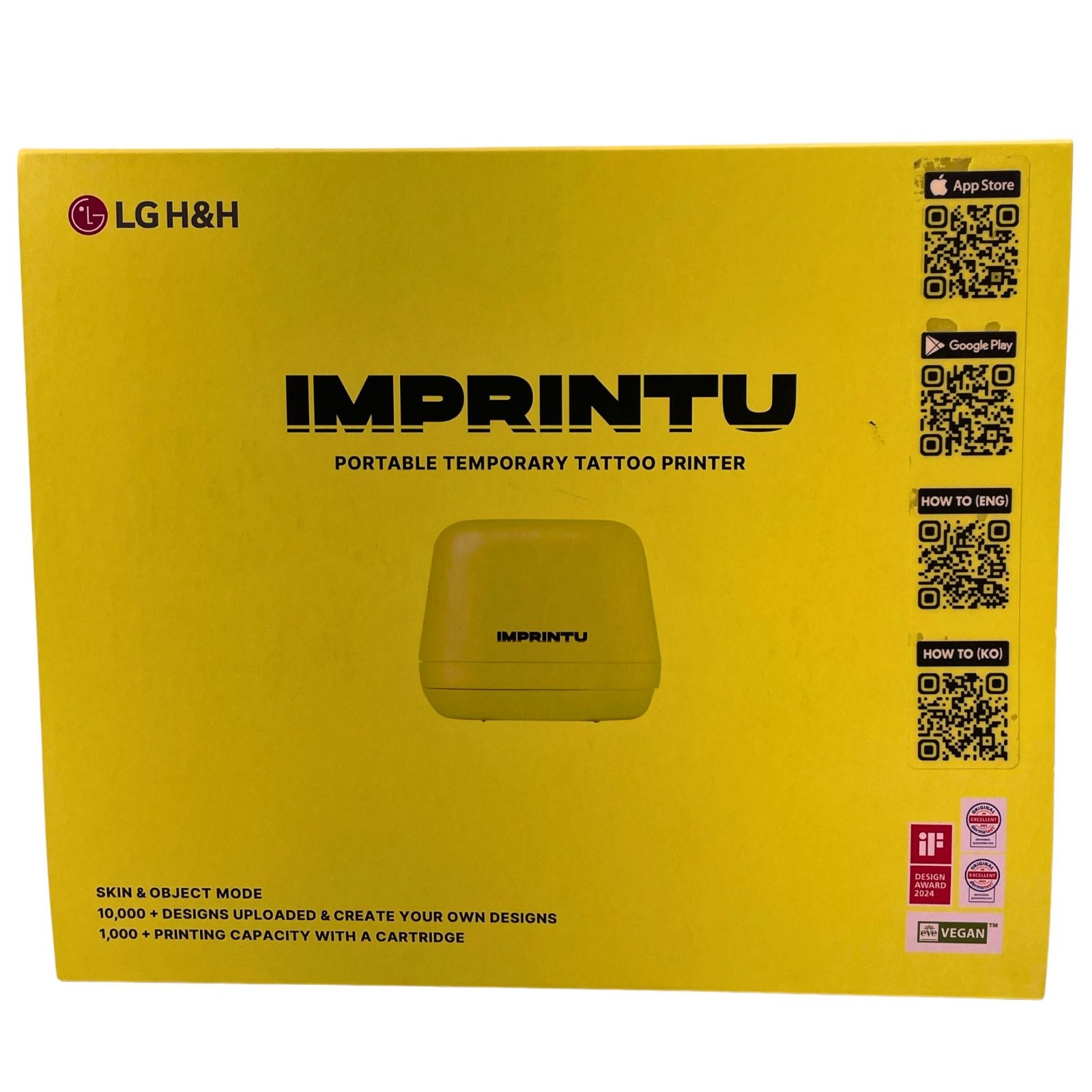 LG H&H Imprintu Portable Temporary Tattoo Printer 1-Pack New