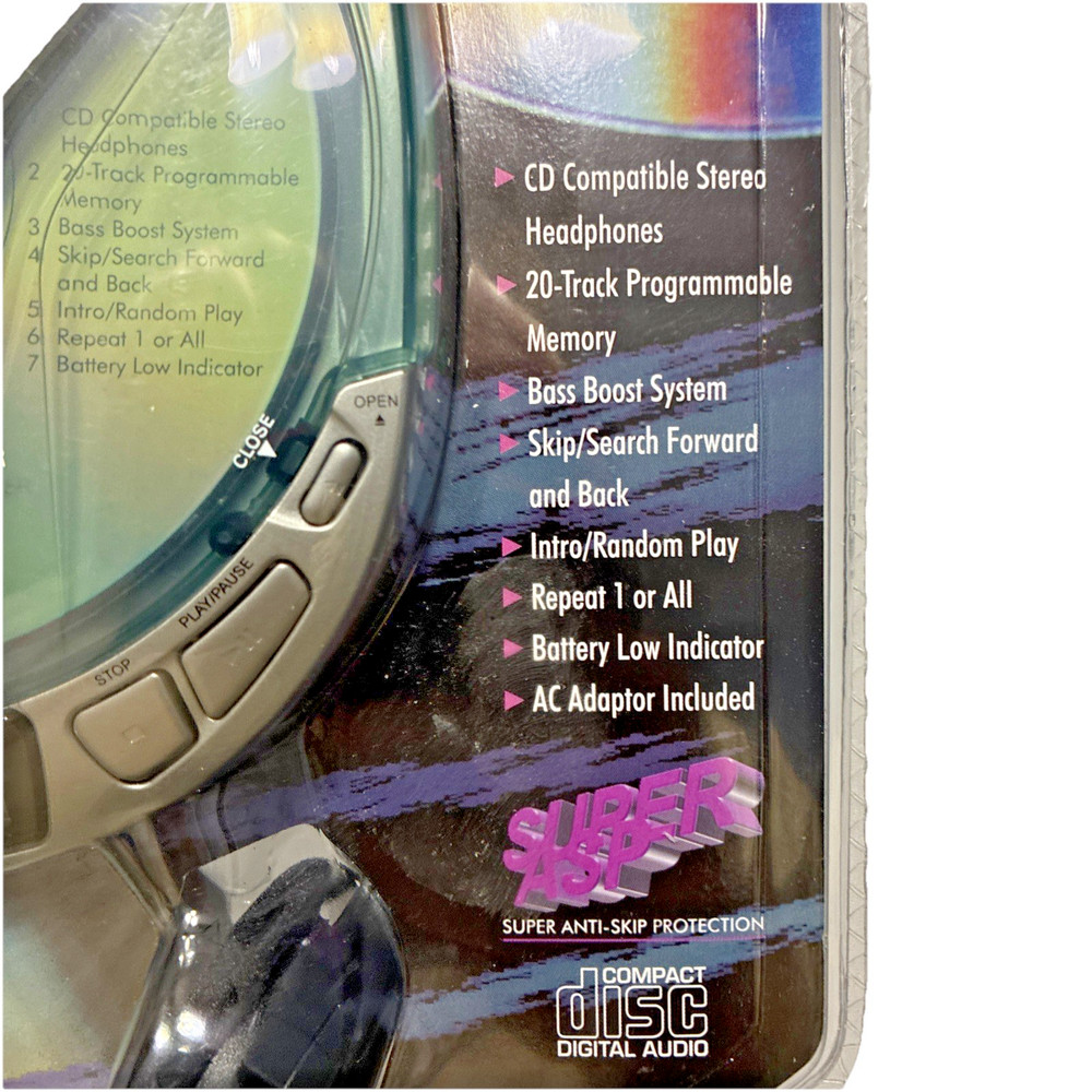 Vintage Jensen Personal CD Player W Programmable Memory Model CD-300cka.