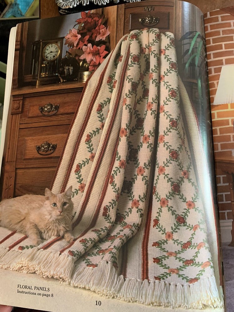 Afghan Book 3 Crochet & Knit 17 Design Pattern Book Ripple Floral Patchwork Star