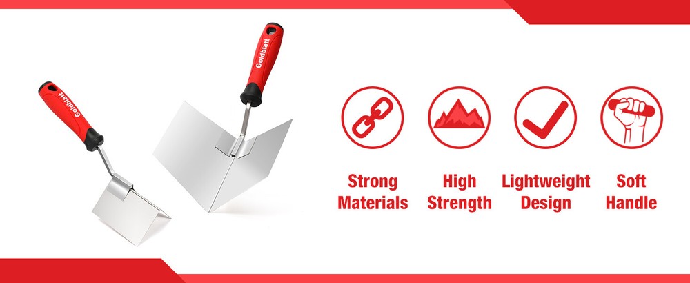 Goldblatt Drywall Corner Tool 2PCS Set 5" Outside 3.5'' Inside Corner Knife Set