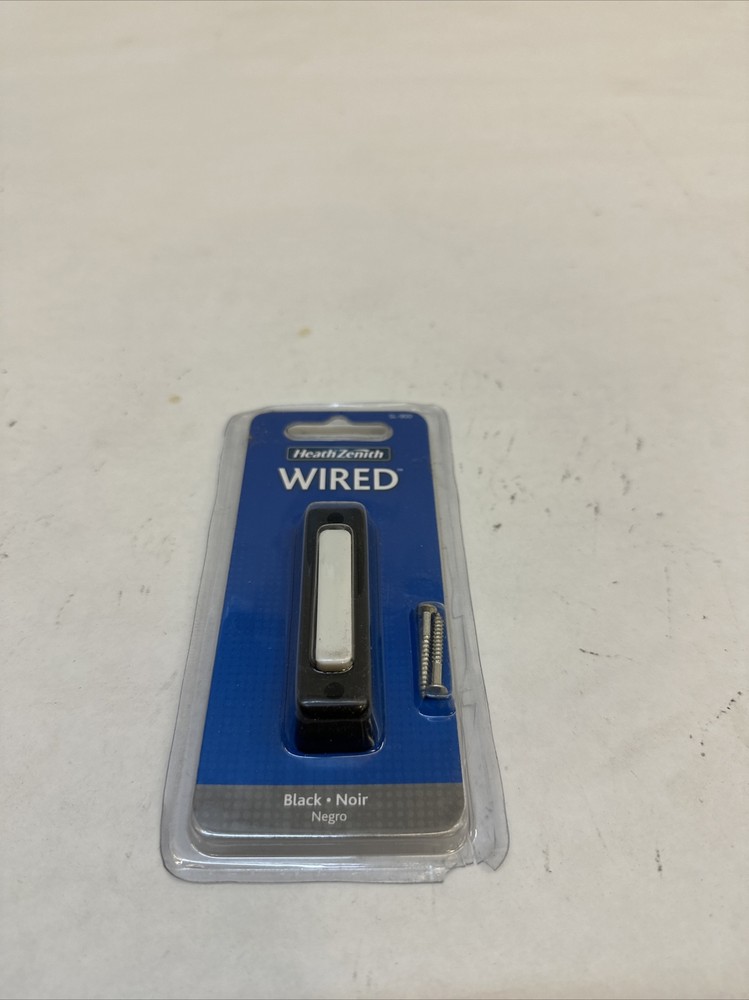 Heath Zenith Black Plastic Wired Pushbutton Doorbell