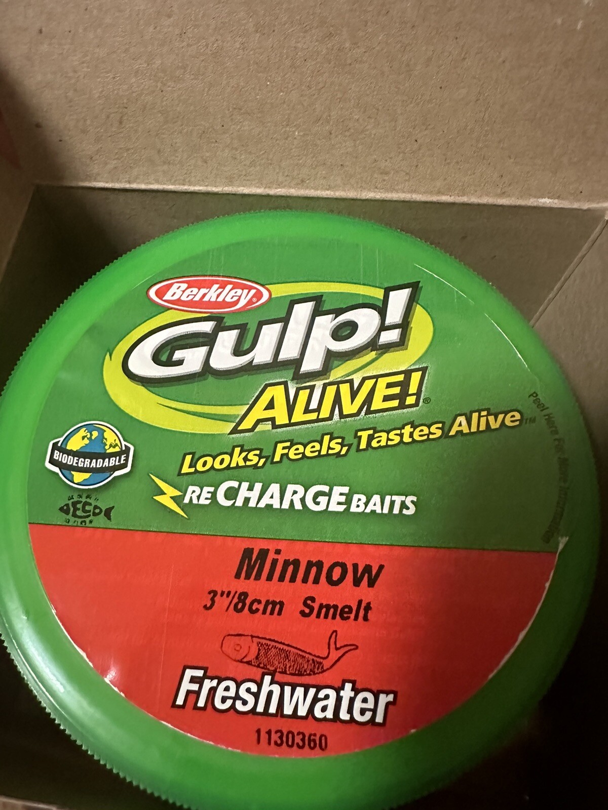 Berkley Gulp Alive Minnow 3" 11.25 Oz Smelt GAPMI3-SMLT