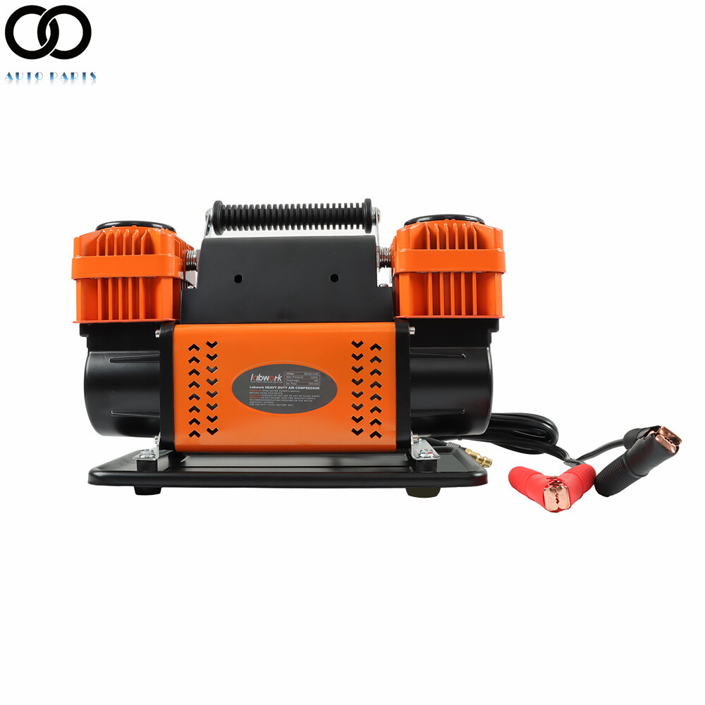 Double cylinder 60 Heavy Duty Dual Cylinder 12V Portable Inflator For Truck Tire