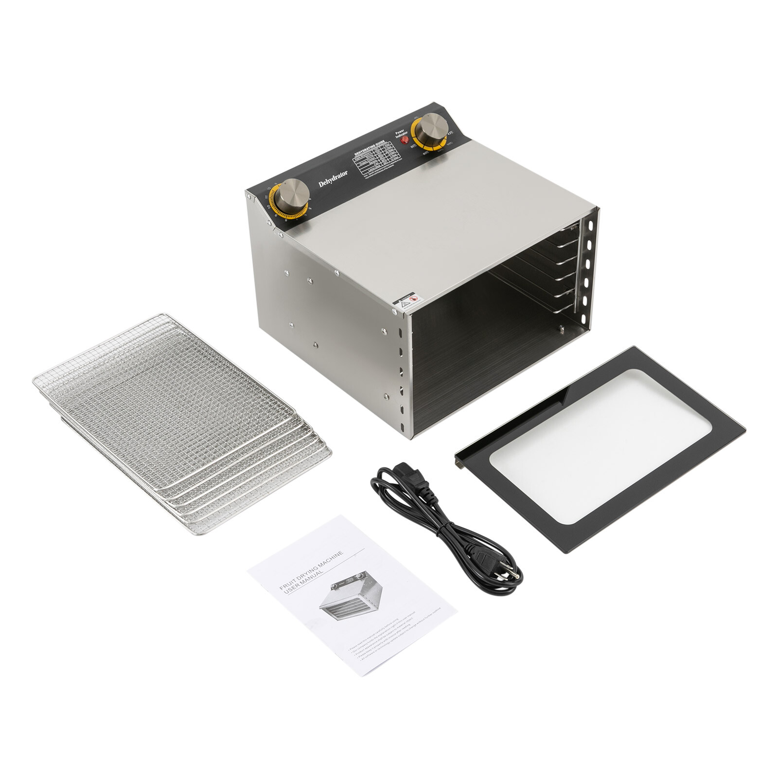 8 Trays Food Dehydrator Machine Stainless Steel 400W Jerky Fruit Drying Food