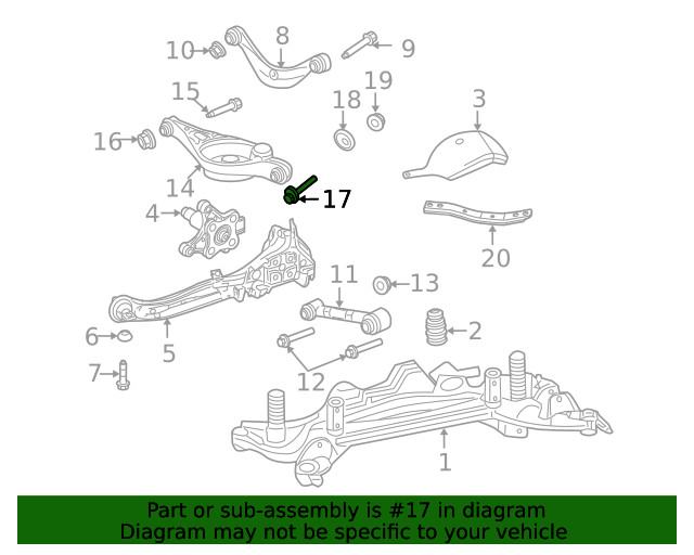 Genuine Ford Lower Control Arm Adjust Bolt 9E5Z5K751A