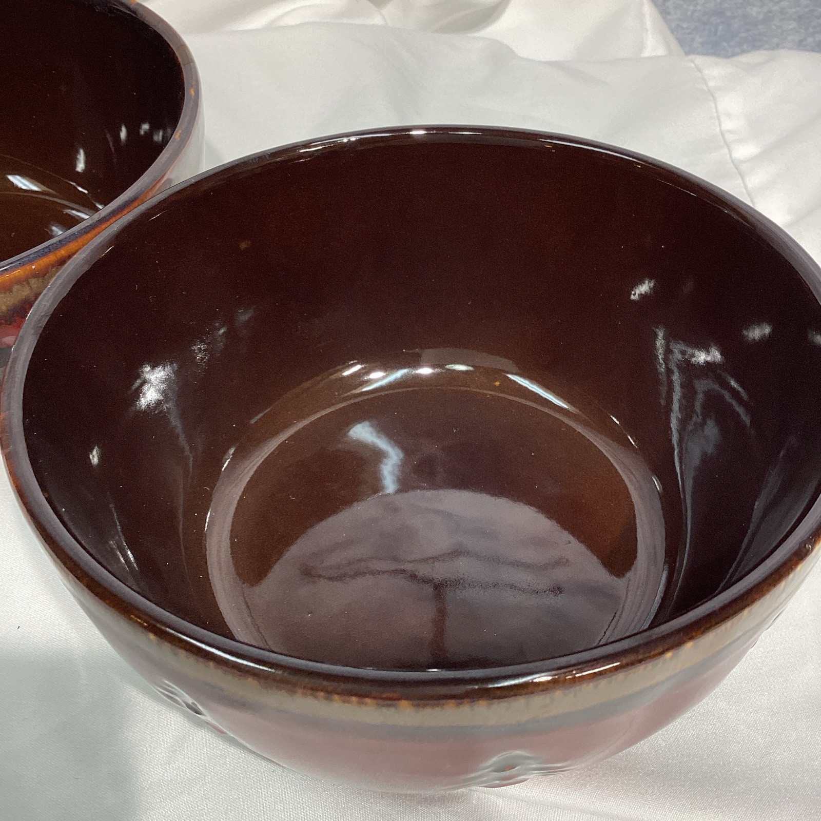 Lot 2 Woodland Red Home Studio 6” Soup Cereal Bowls Bear Pine Trees