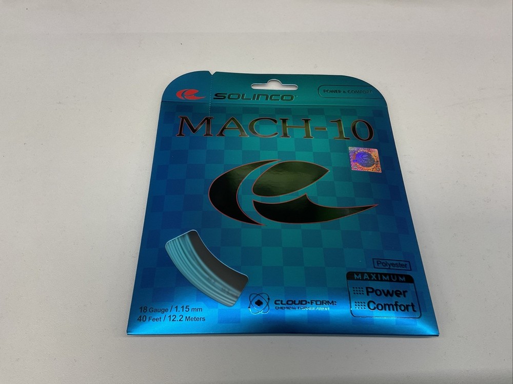 3 Pack Solinco Mach-10 18g/1.15mm Polyester Light Blue