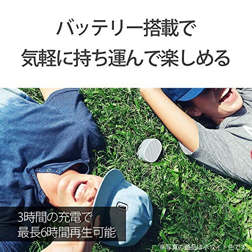 Sony Wireless Portable Speaker Waterproof Bluetooth with Microphone White