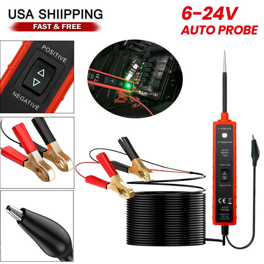 6-24V Digital Power Circuit Electrical Tester Probe Test Device System Tester US