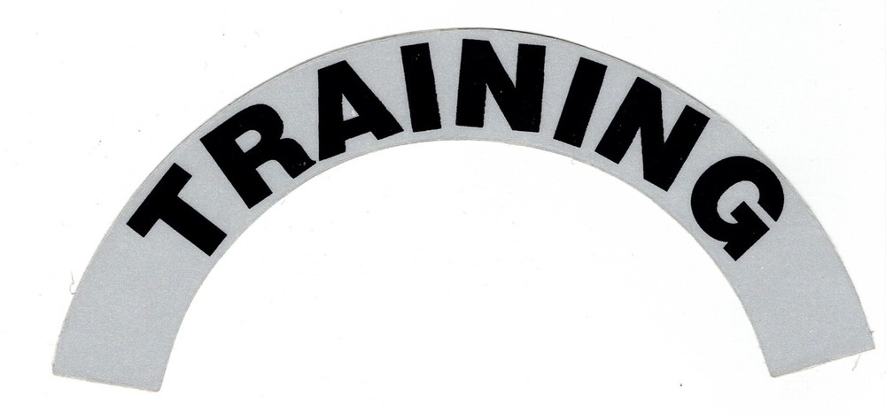 TRAINING  -   Highly Reflective Fire Helmet Crescent Decals -  A PAIR
