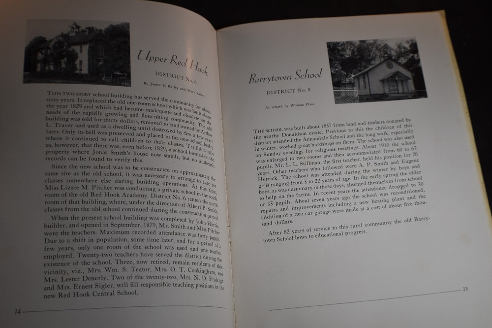 1939 Red Hook School District Dedication Exercises Booklet