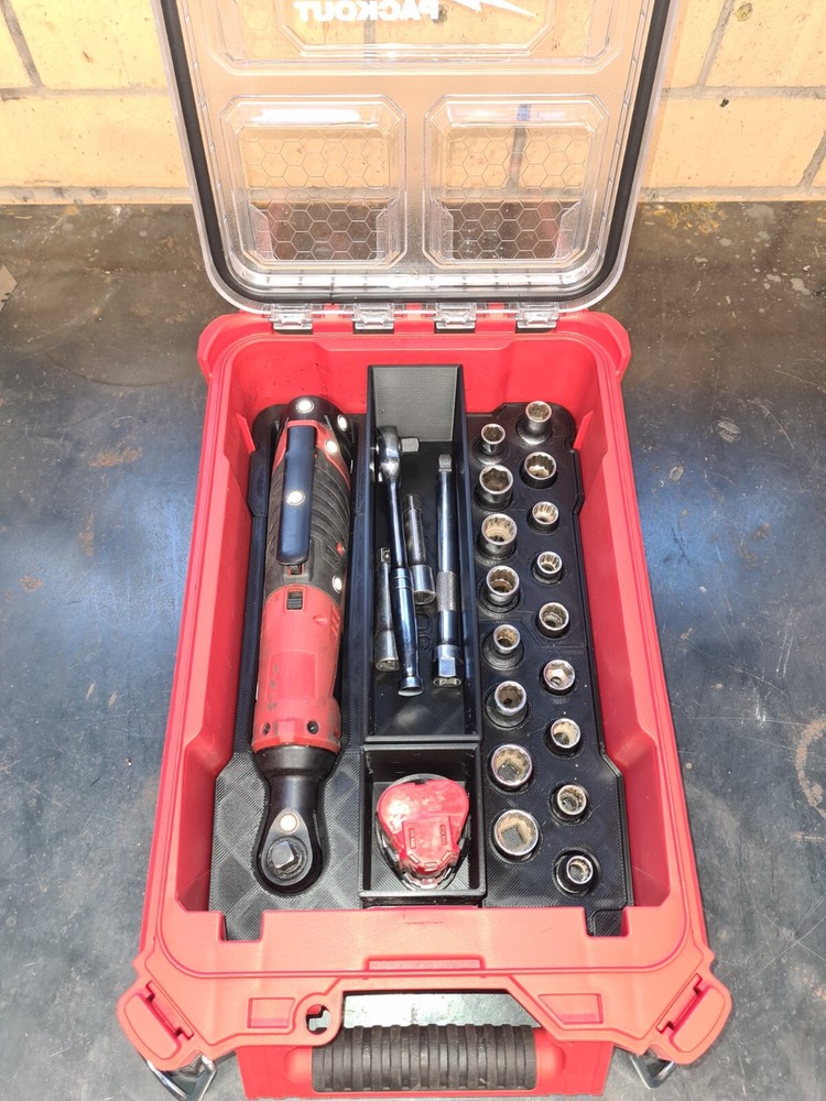 M12 3/8 Ratchet insert for Milwaukee Packout