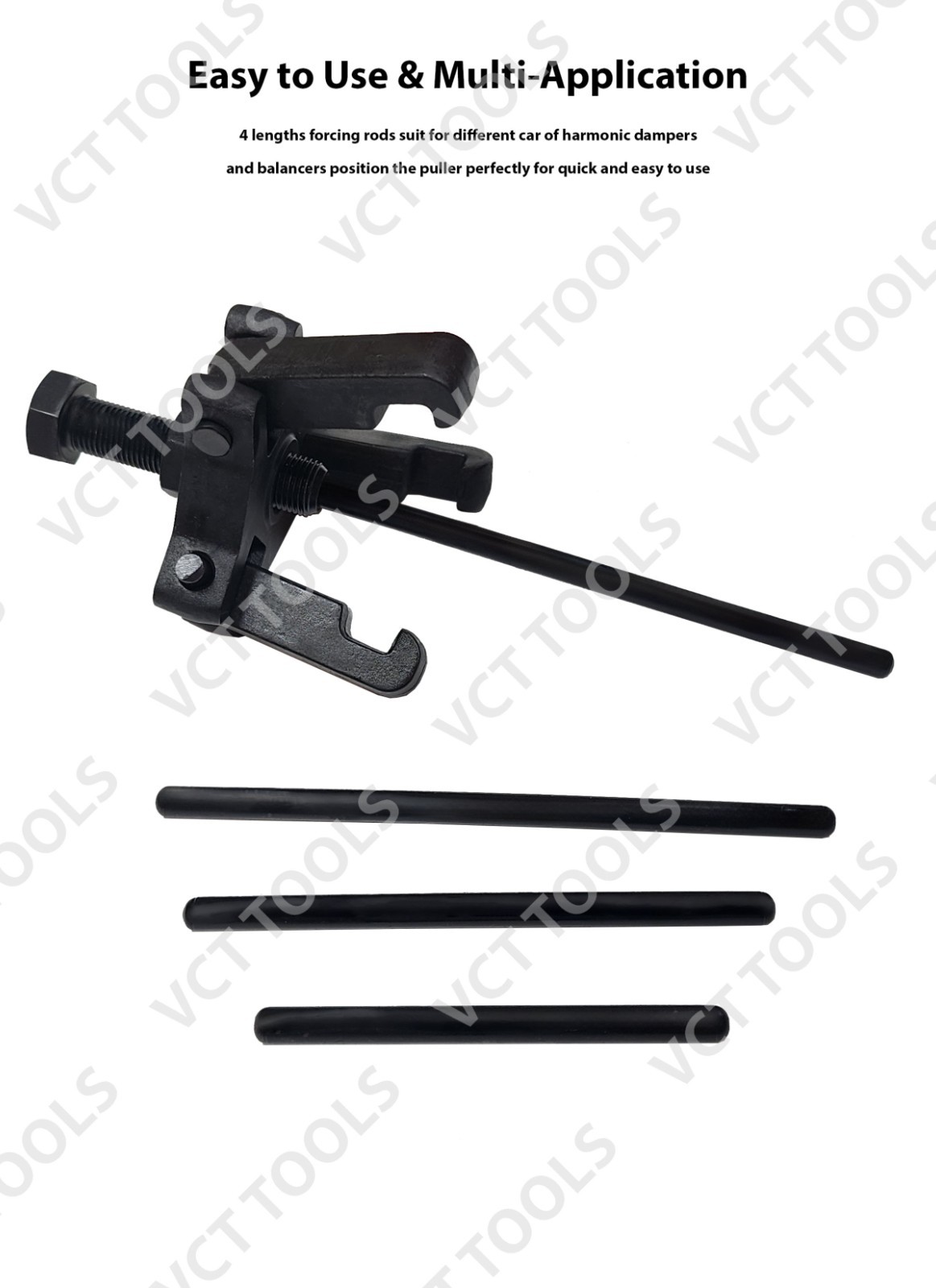 Harmonic Pulley Remover Set | 3-Jaw Extractor Tool for Crank & Damper