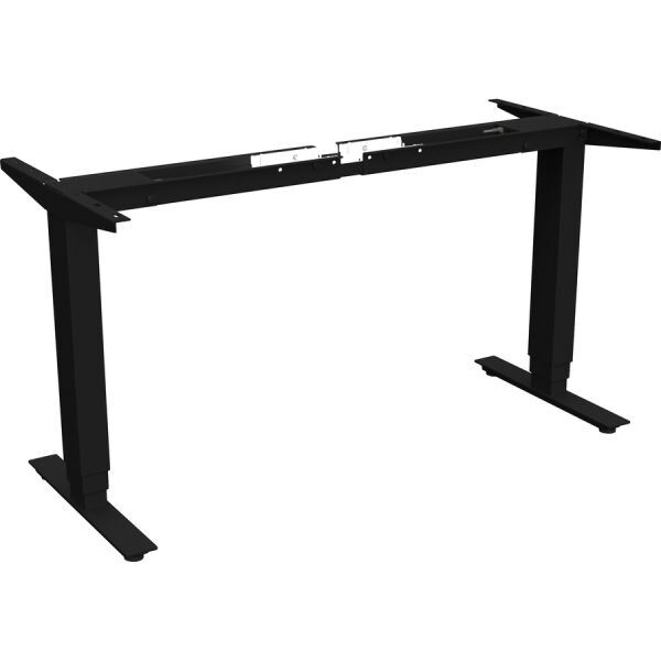 Lorell Quadro Workstation Sit-to-Stand 3-tier Base - Black Base - 50" Height...