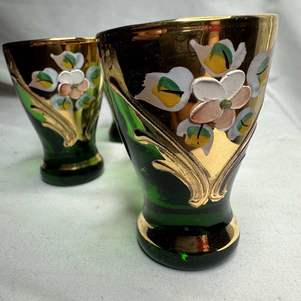 Emerald Cordial Shot Glasses Set 5