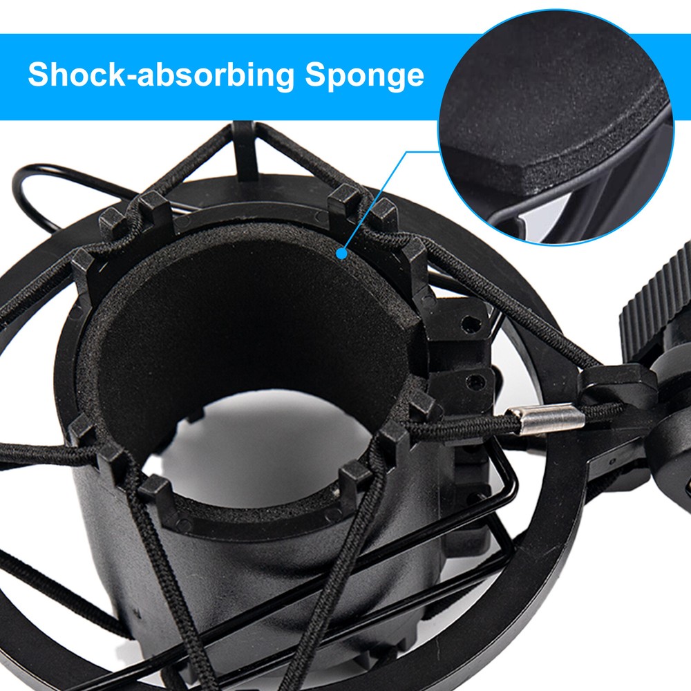 Universal Mic Microphone Shock Mount Clip for Home Studio Podcast Recording