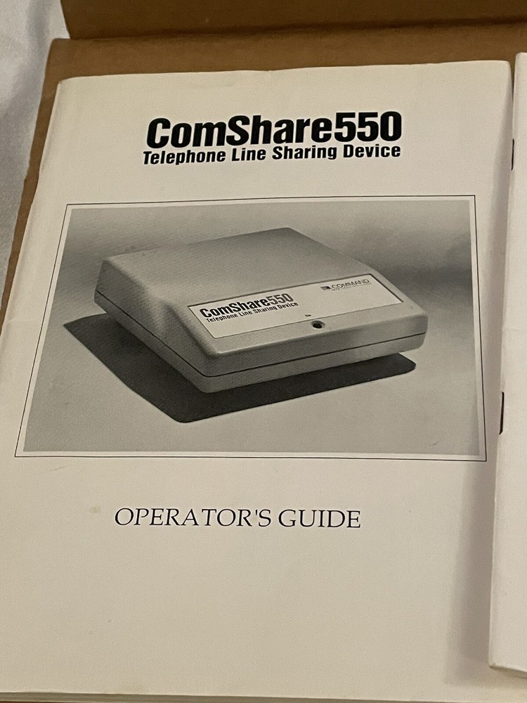 Command Communications Comshare 550 Telephone Line Sharing Device 1993 Vintage