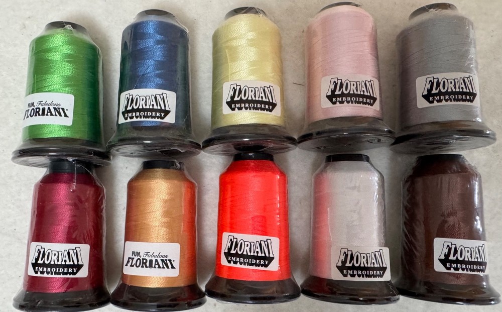 Floriani Embroidery Thread 10 New Spools Polyester