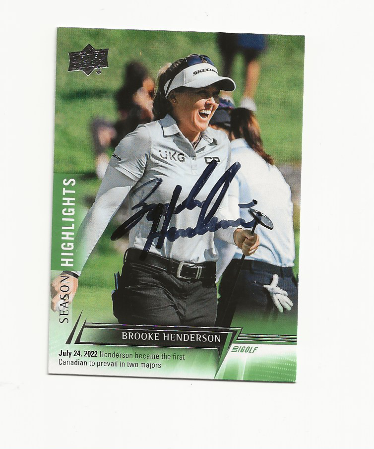 BROOKE    HENDERSON     GOLF         AUTOGRAPHED    CARD
