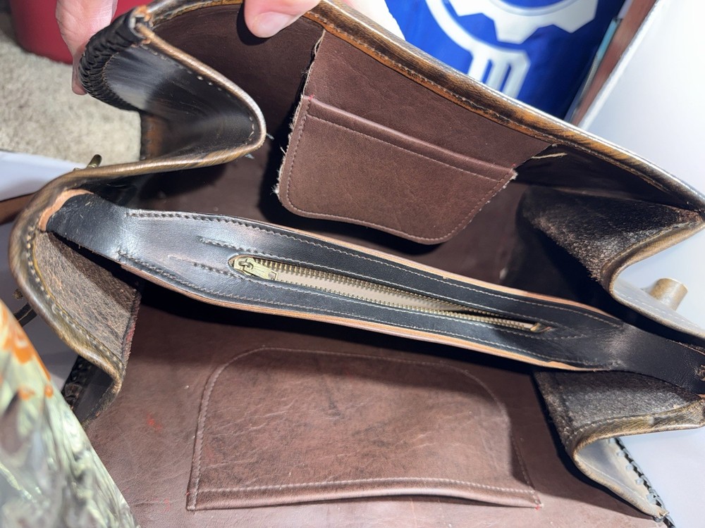 Vintage Hand-Tooled Leather Purse