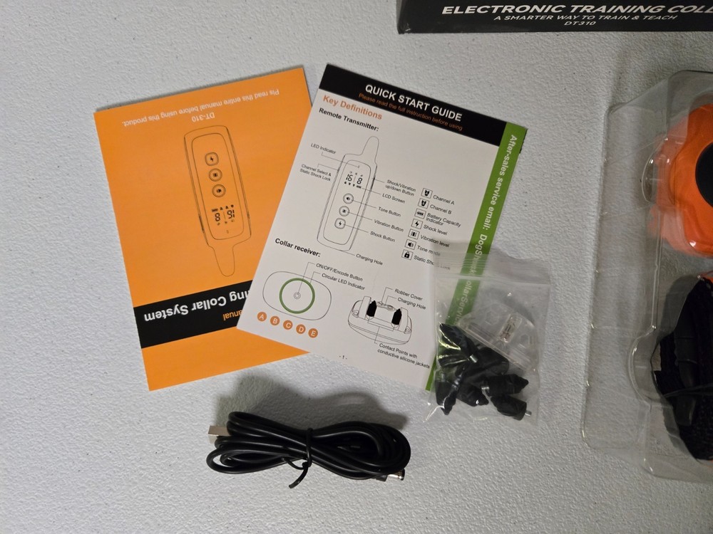 Woehraed 2PACK Dog Electric Training Collars Remote Waterproof E-Collar - Orange