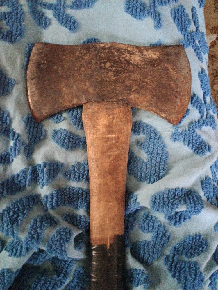 2 Vintage Double Bit Axe & Handle 27.5 Long Unknown Axe Very Good