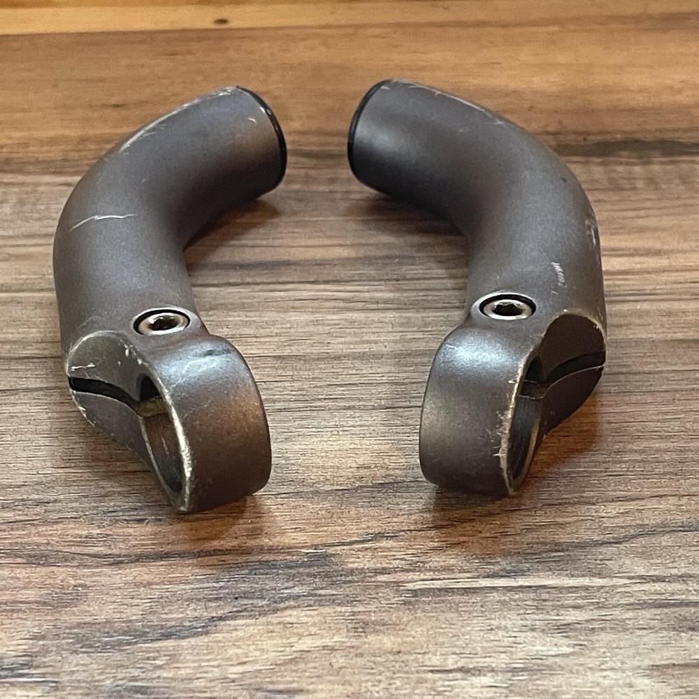 Icon Trek Gray Anodized Bar Ends Oversized Short Bend