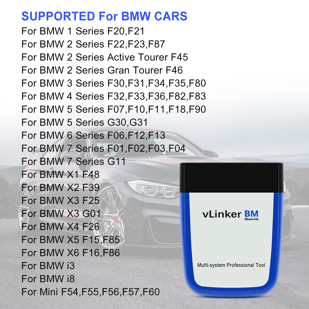 Repairing Tools OBD2 Scanner Bimmercode vLinker BM V2.2 Bluetooth 3.0 Car Tools